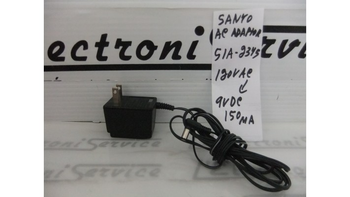 Sanyo 51A-2345 120VAC to 9.0vdc 150ma adaptor